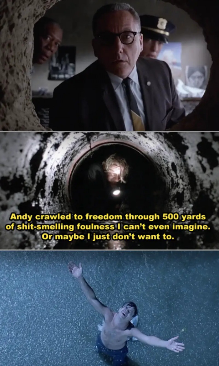 24. Andy's escape in The Shawshank Redemption (1994)
