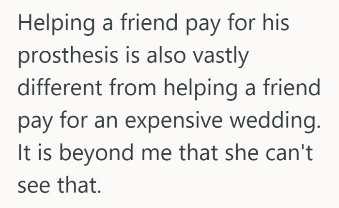 One purchase gets someone back on their feet. The other gets nicer centerpieces.