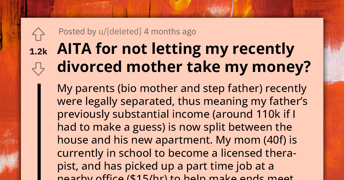 Mom Fails to Emotionally Manipulate Her 18-Year-Old Son into Giving Her His $2,000 Social Security Check So She Could Go on Vacation