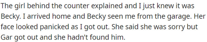 The girl at the counter confirmed it was Becky.
