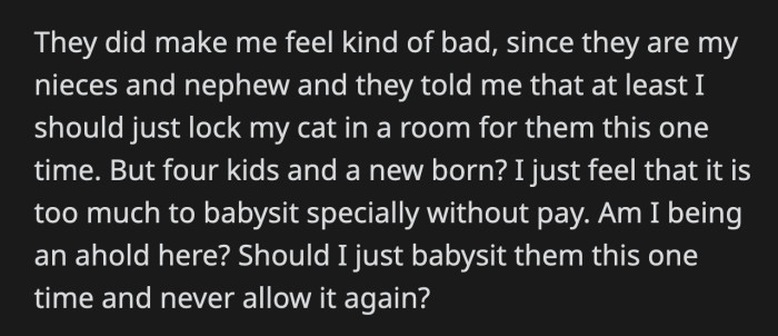 OP felt bad for his nieces and nephews, but it was about time that he put up some boundaries. Was he too harsh in his delivery?