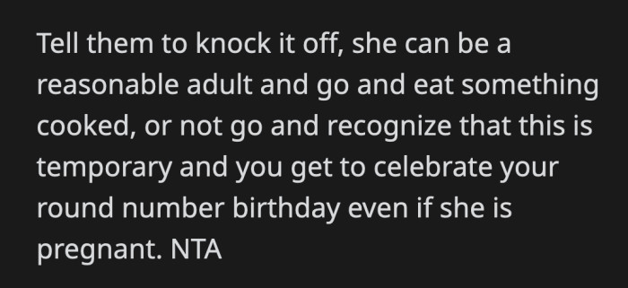 She can either accept OP's gracious accommodation or stay home where there is no sushi