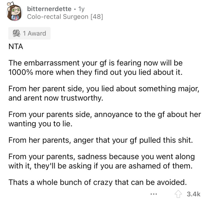 OP can choose to avoid all this drama he has found himself in.