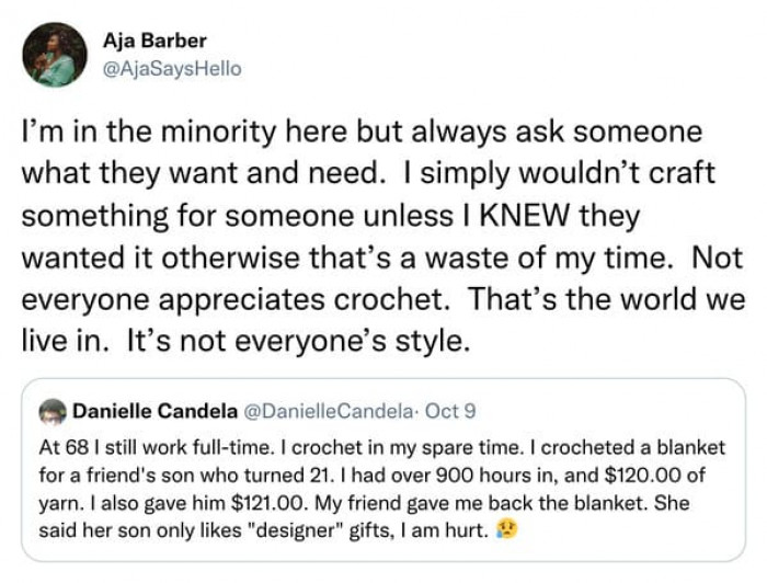 Ask someone what they want and need