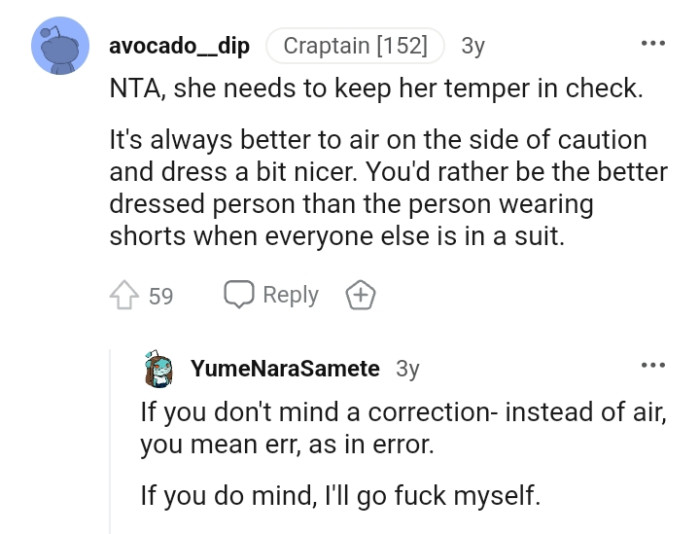 It's better to be the better-dressed person