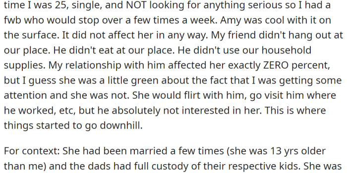 At first, everything was great, but then Amy started changing her behavior: