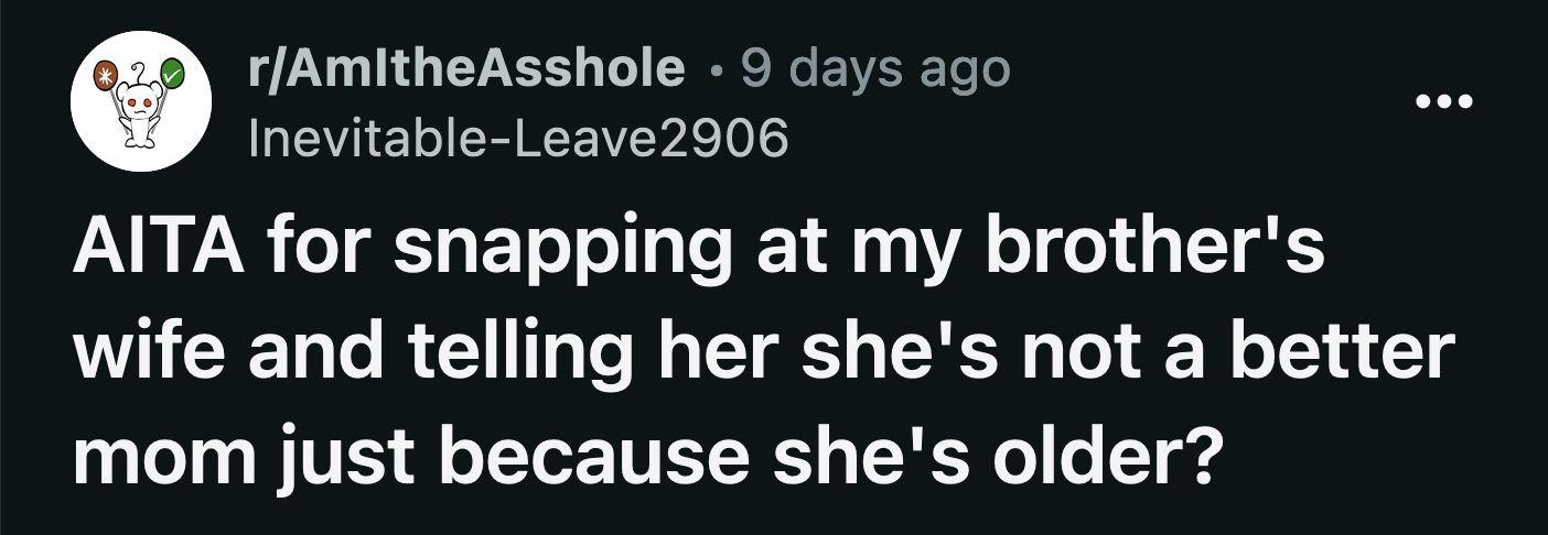 Her sister-in-law chose to be condescending about the whole thing. She said OP's baby didn't want to bottle-feed because OP did it wrong.