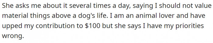 Apparently, OP's cousin isn't ready to accept less