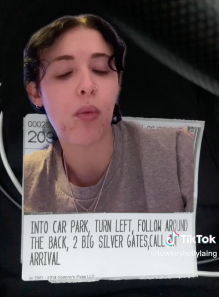 The TikToker continued by saying another customer gave her step-by-step directions to their house instead of giving her an actual address.