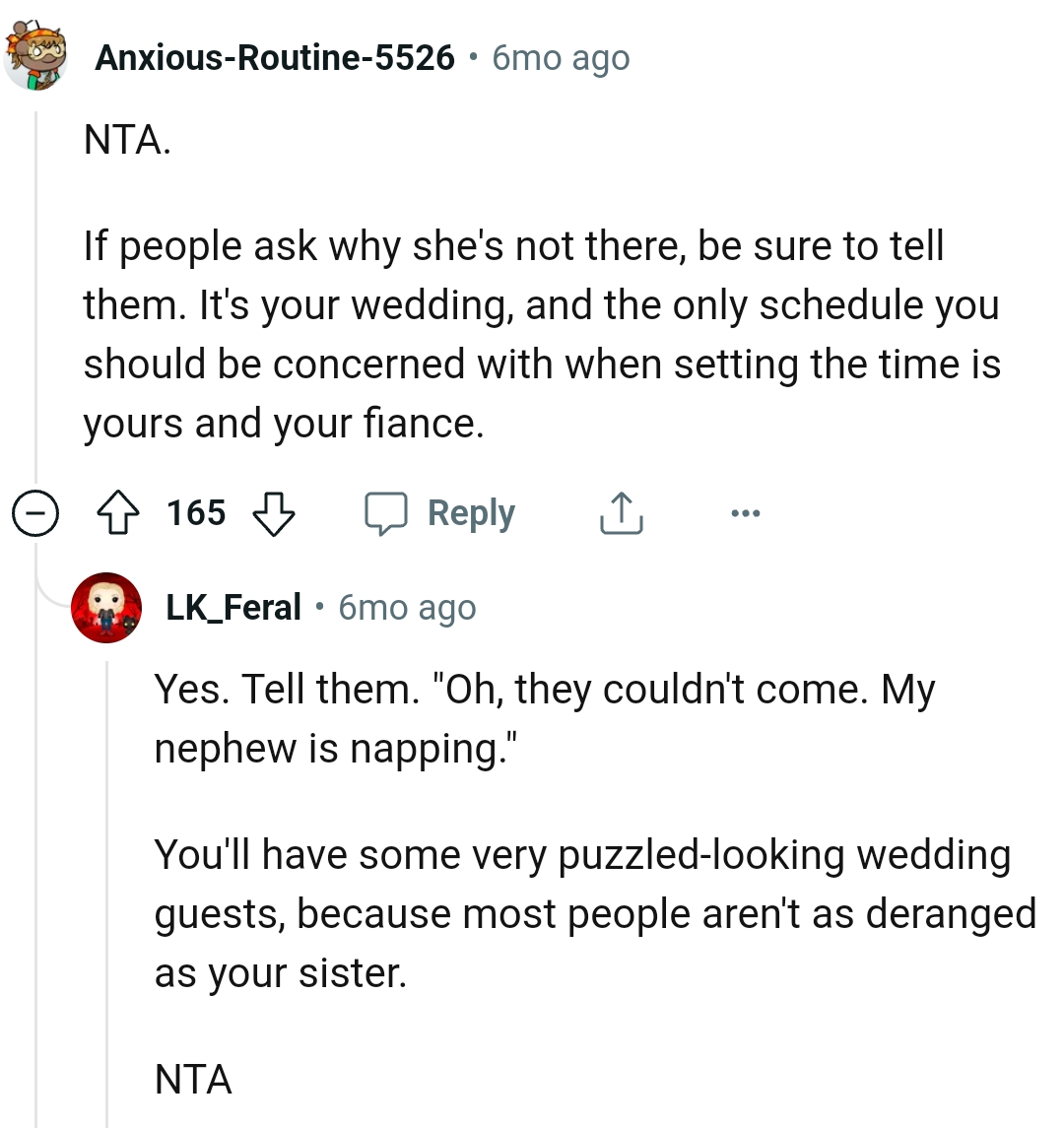 The OP should only consider hers and her fiancé's time