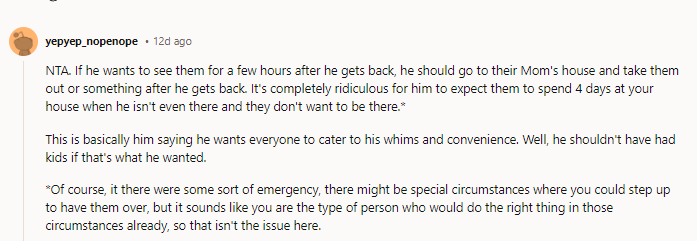 He shouldn't have had kids,