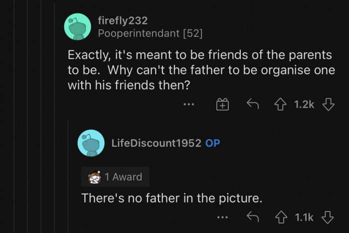 The father of the baby isn't even in the picture.