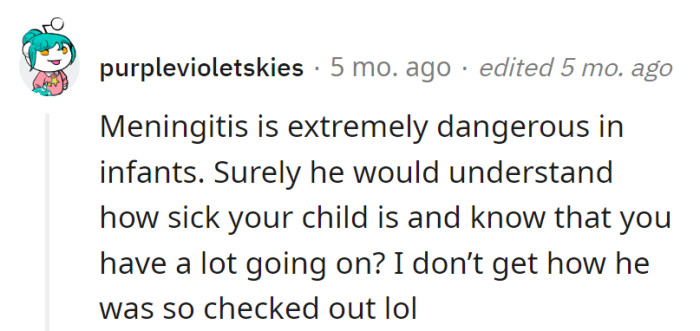 Seems like the 'baby's in the hospital' memo got lost in the mail!