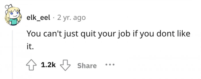 #36 Quitting a job should be your last option.