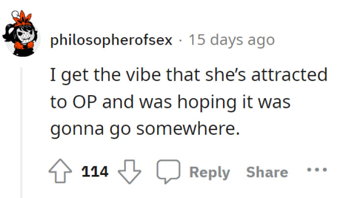 A unique deduction. Is Anne attracted to OP?