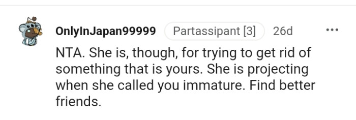 The OP needs to find better friends