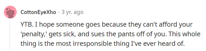 OP's gamble with penalties and shared rooms might make for a Vegas-worthy drama, but the stakes here are much higher.