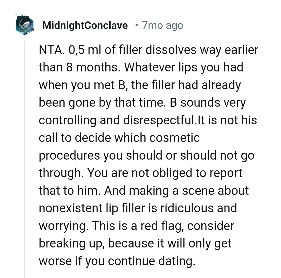 The filler had already worn off by that time