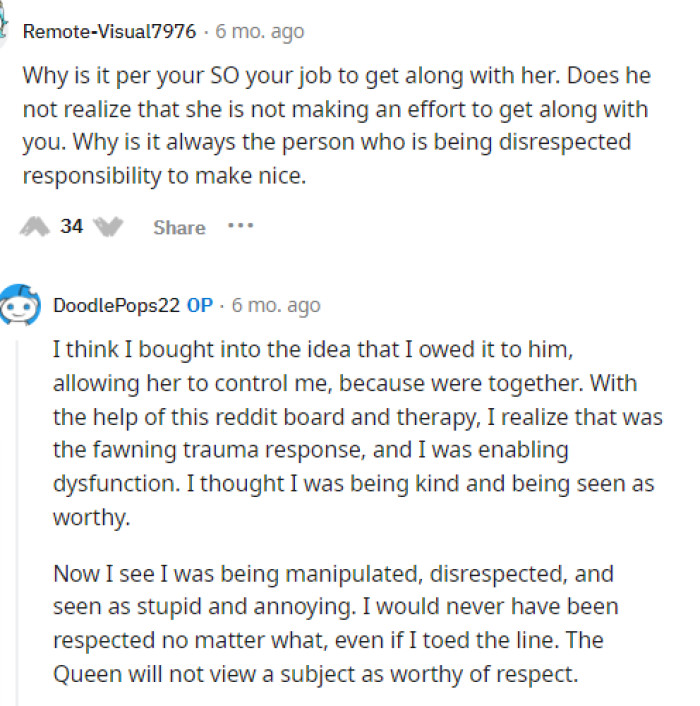 OP responded to a few comments and shared her thoughts on the situation and how she initially reacted to her MIL.