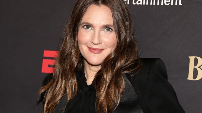 Drew Barrymore smiling while discussing abstinence, referencing Garfield’s six-month joke