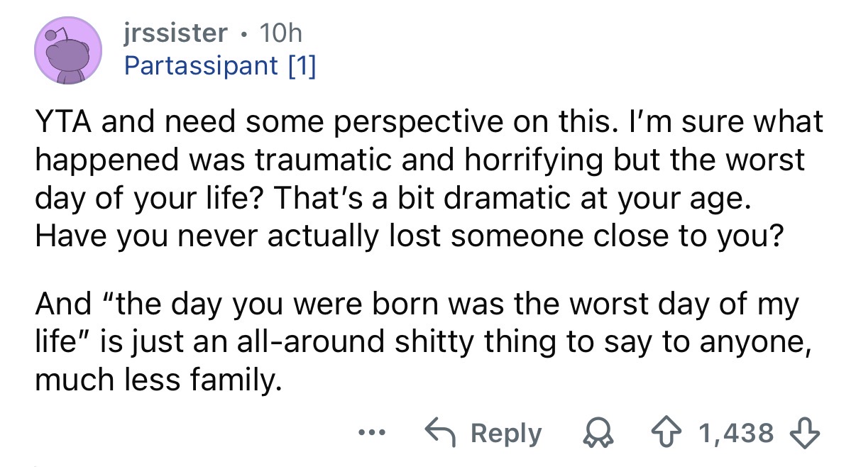 “That’s a bit dramatic.”