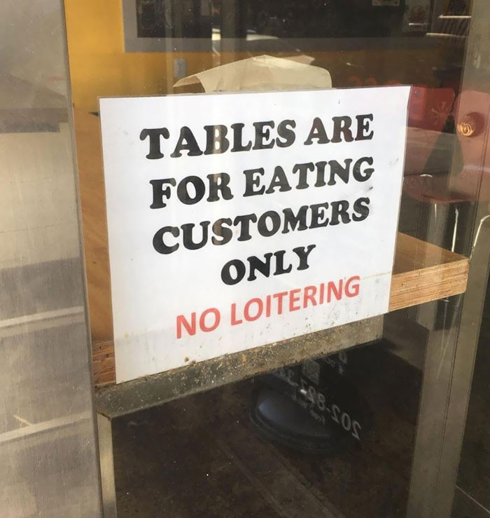 22. Can You Eat Non-Customers at the Tables?