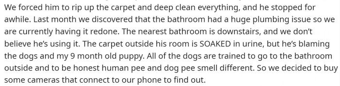 She goes on to explain other things that have happened and what they decided to do because of it.