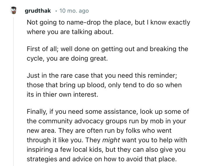 “Those Who Bring Up Blood Only Tend to Do So When It's in Their Own Interest.”