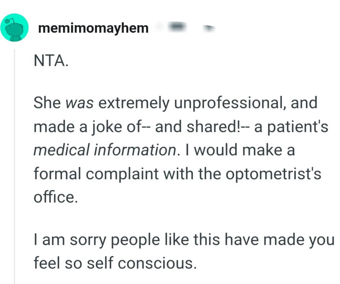 This Redditor is sorry people have made the OP feel so insecure