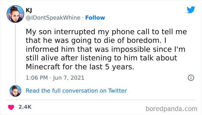 47. Dying of boredom