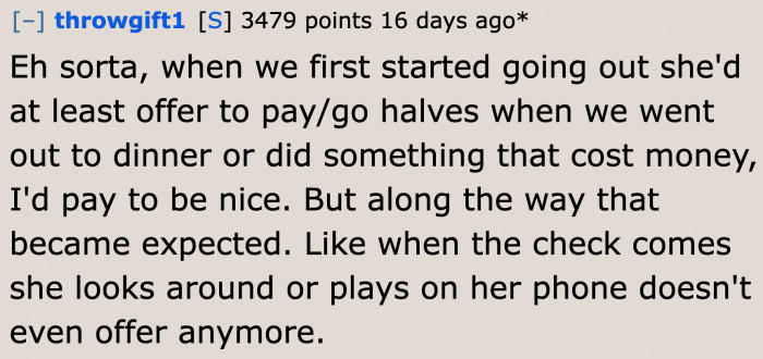 See how selfish the girlfriend is.