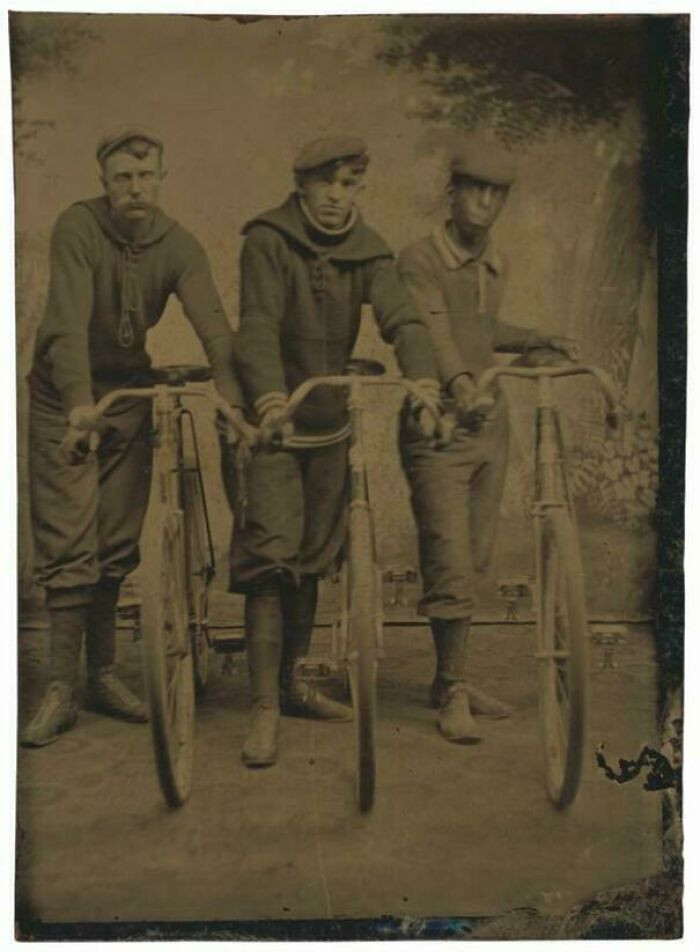 "Three Bicycle Riders, Us, C 1899"
