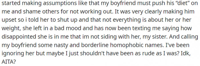 She started making assumptions