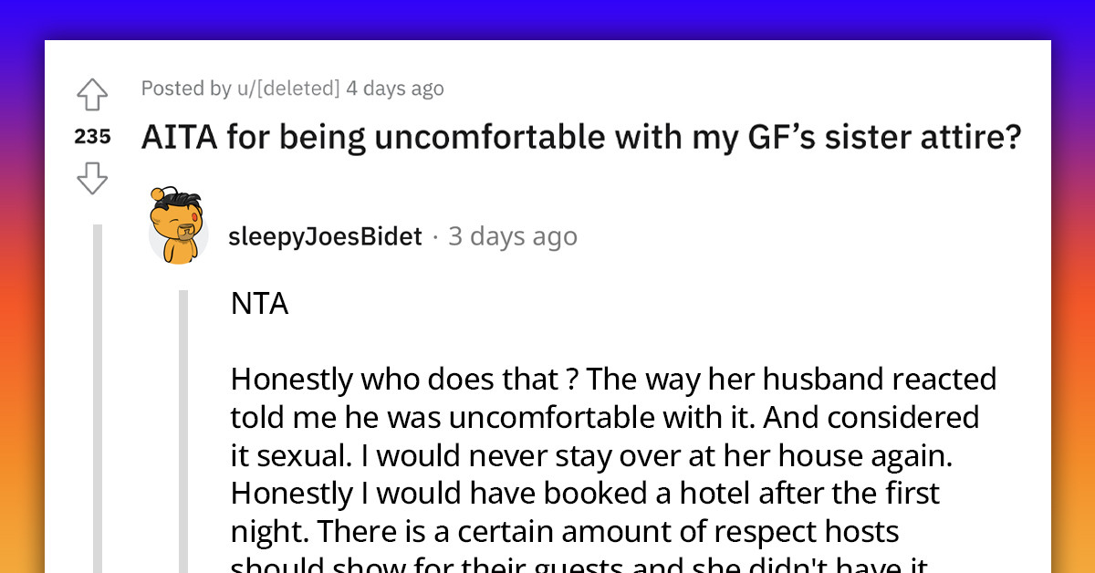 Man Confides to His Girlfriend About Being Uncomfortable with Her Sister's Dressing; Sister Accuses Him of Being Sexist