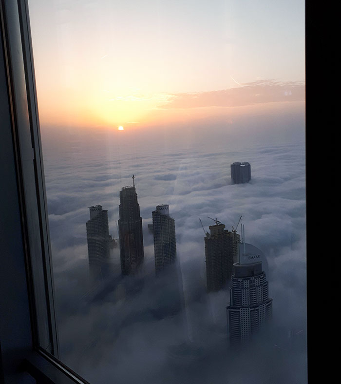 10. Dawn Breaking. Seeing This From The 121st Floor Of The Burj Khalifa