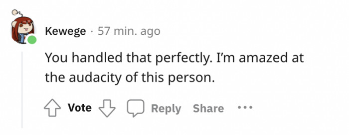 I'm amazed at this person's audacity