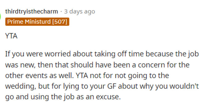 After all the NTAs, though, there are a few people who think he was in the wrong for this and that he should've been more considerate.