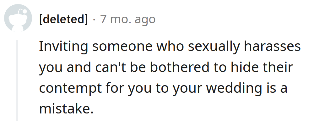 Inviting him would be a mistake.