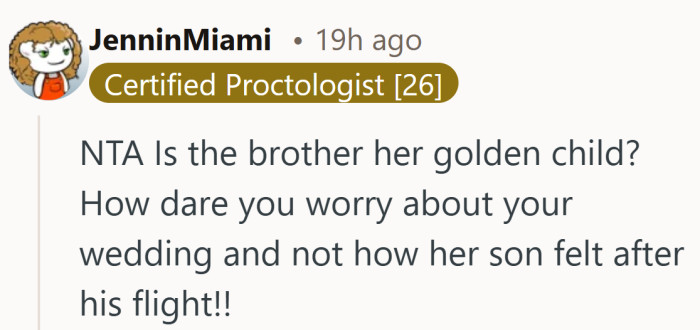 It captures how expectations can suddenly center on one person’s feelings over everyone else’s reality.