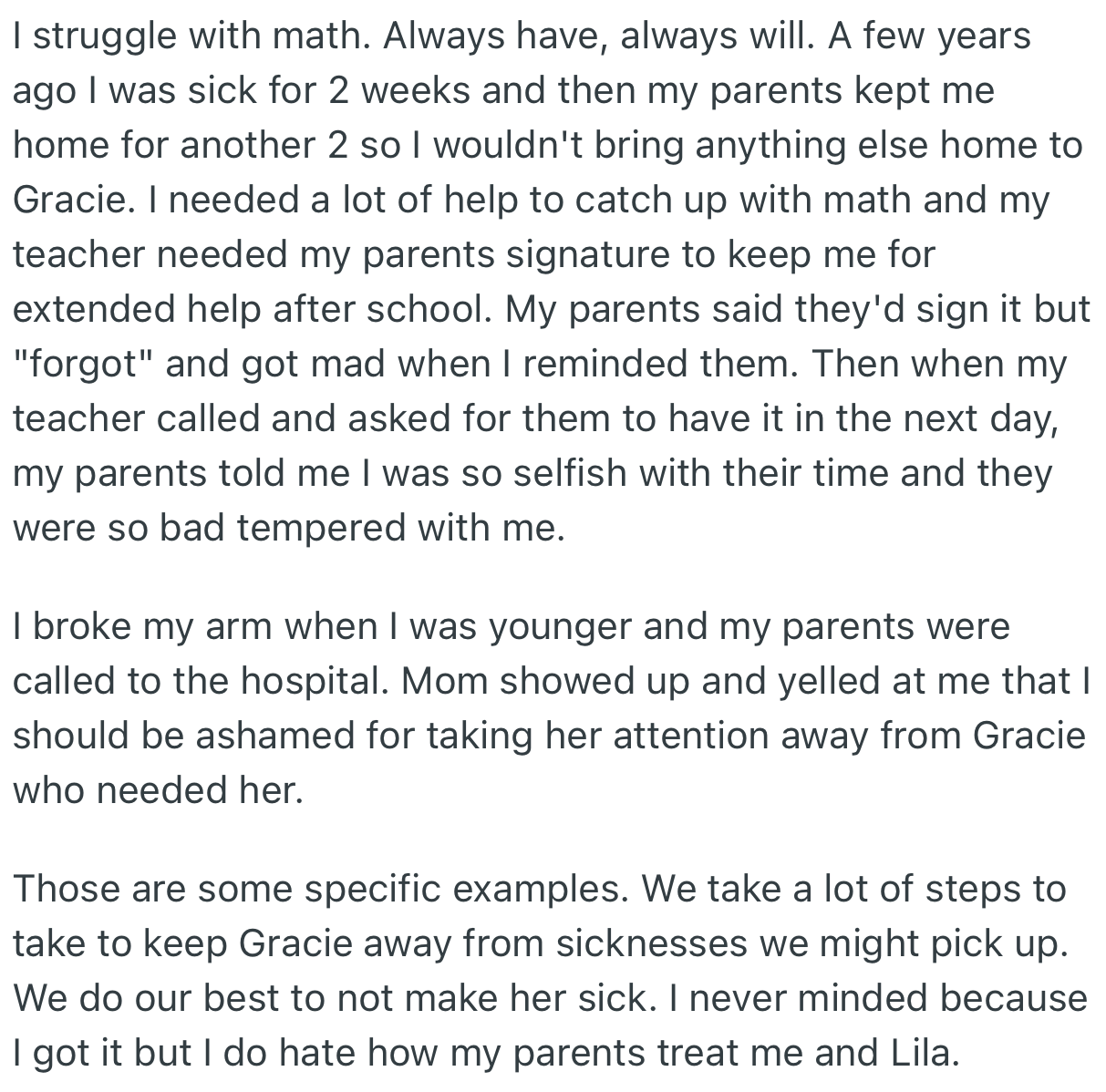 OP Also Got His Fair Share of Maltreatment from Their Parents