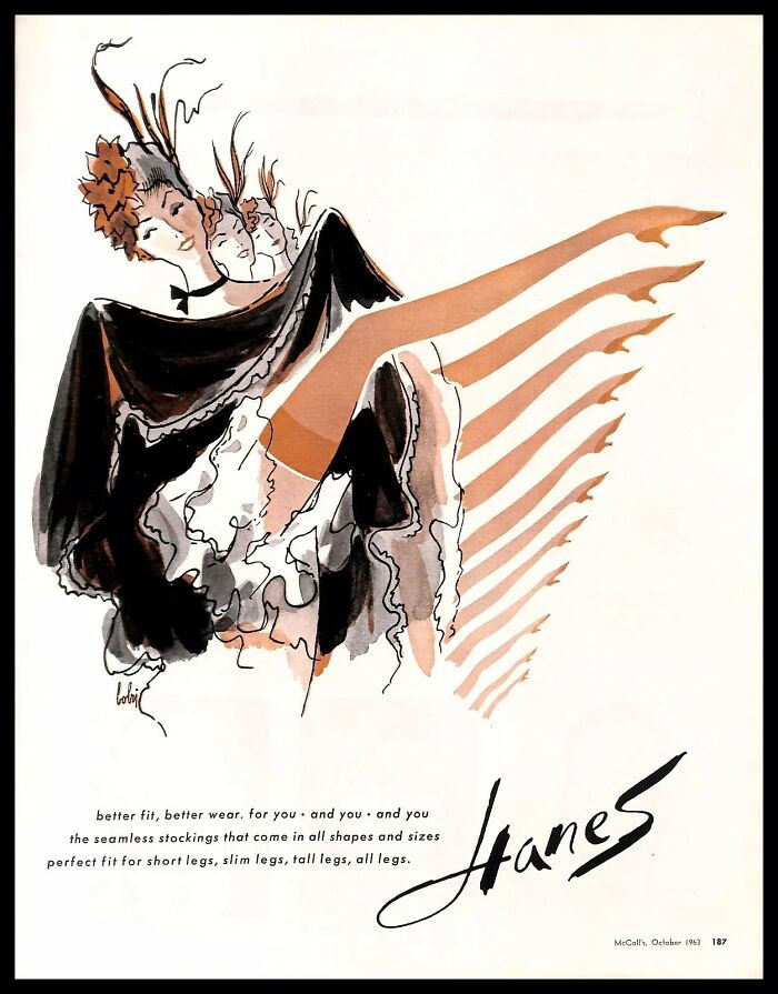 1963, Hanes Seamless Stockings