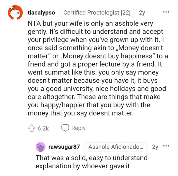 The Things That Make One Happy Are Bought with Money