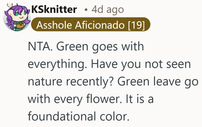 If flowers can pull off green with every color around them, a bedroom probably could too.