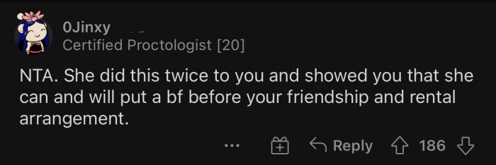 Tara has proven time and again that she is not a trustworthy friend.