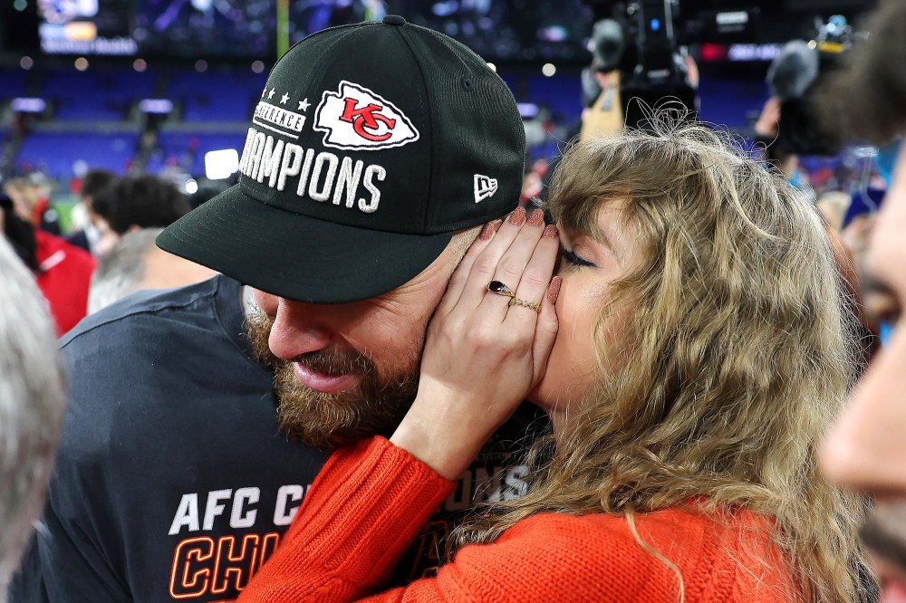 Travis Kelce Celebrates with Taylor Swift at the Kansas City Chiefs' Event.
