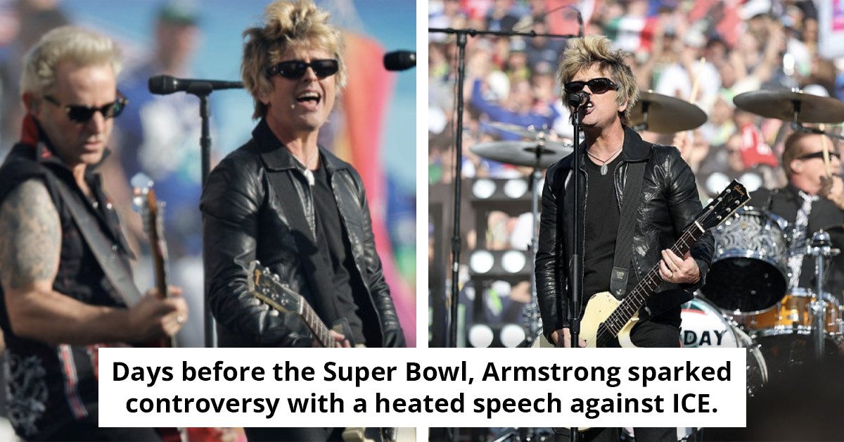 Green Day refrains from issuing Super Bowl remarks following their passionate call for ICE to 'resign from their unsatisfactory roles'