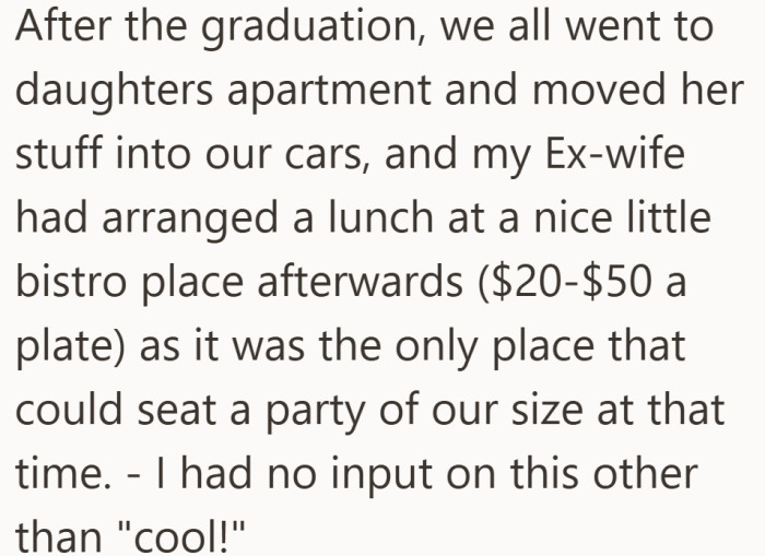 After a long, emotional day, the meal felt like a simple next step, not a negotiation.