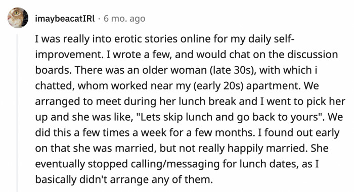 29. The erotic stories author who had too much fun with a married fan