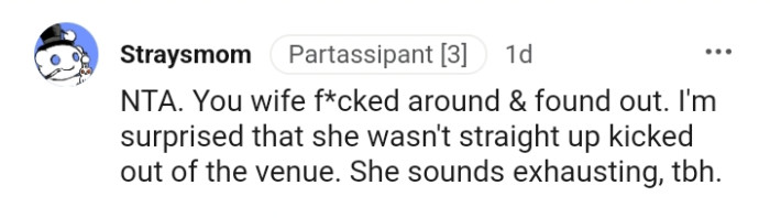 She should have been kicked out of the venue