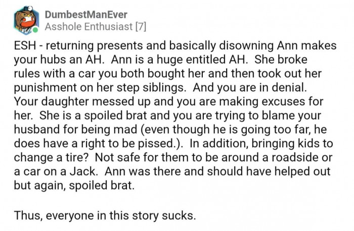 Only the young kids are free from the A-hole judgment